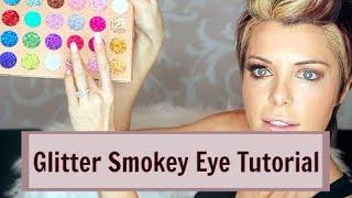 Glitter Smokey Eye Tutorial Bomb Dot Com Palette | Pressed Glitter Application Tips | Glitter Eye