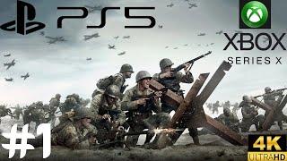 WORLD WAR II GAMEPLAY COD (SAVING PRIVATE RYAN 4K SCENES)  PART#1 60FPS PC , XOBOX Series X . PS5