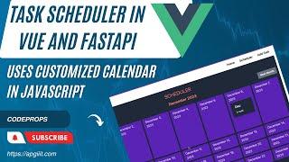 Task Calendar Scheduler in Vue and FastAPI