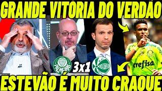 ESTEVÃO JOGA MUITO! GRANDE VITÓRIA DO VERDÃO! MIDIA ESPORTIVA ELOGIA A JOIA DO VERDÃO