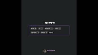 Tags Input HTML, CSS & JavaScript