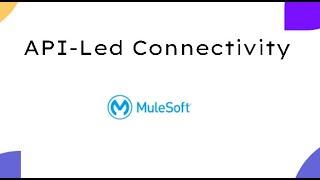 Topic 1:-  API-Led Connectivity in Mulesoft