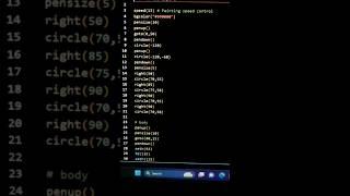 draw spider man using python #python #shorts