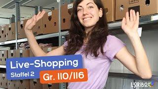 Live-Shopping Gr. 110/116 Teil 2 – Second-hand Babykleidung im top Zustand bei Loribox