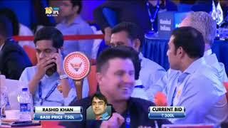 Rashid khan in ipl auction gone SRH only for ?? laksh  | IPL AUCTION