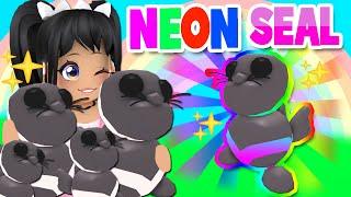 FIRST *NEON SEAL PET* ADOPT ME SNOW WEATHER UPDATE (roblox)