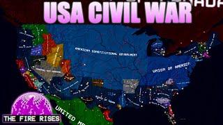 The Fire Rises USA Civil War 2020 - 2028 - Hoi4 Timelapse