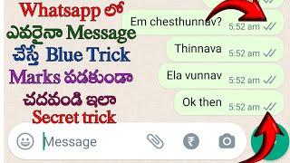 how to read WhatsApp messages without blue tick mark in Telugu/ read messages without knowing others