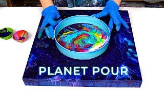 Don’t MISS This! New SPACE Series! 🪐 Mystic Planet Pour + Acrylic Pouring TIPS | Abstract Fluid Art