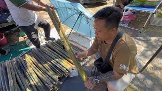 Pasar Kanowit Banyak Menu Sarapan Pagi // Naik Bot Menyeberangi Sungai Kanowit //