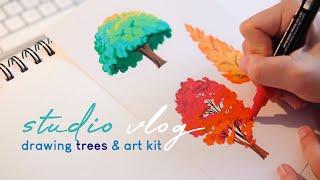 Drawing Simple Trees | Posca Colour Swatches | Art Kit Info