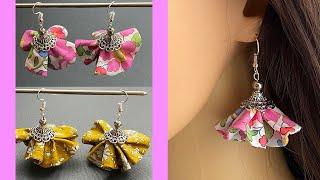 Easy DIY Beautiful Liberty Fabric Tassel Earrings | Charm Earrings | Brincos | कान की बाली | ਮੁੰਦਰਾ