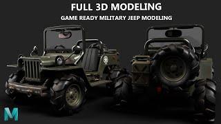 Military Jeep Modeling in Maya 2023