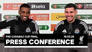 Alex Isak x Bruno Guimarães | Pre-Carabao Cup Final Press Conference