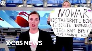 Russian TV employee behind on-air anti-war protest speaks out
