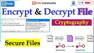 Encrypt and Decrypt File in UiPath | Protect File in UiPath | Cryptography UiPath RPA