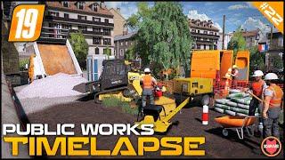  Building A Small Gravel Back Road In Town Center - Public Works⭐ FS19 Champs De France TP