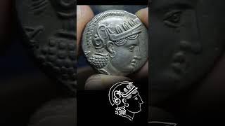 Bactrian Owl Tetradrachm Ancient Coin #Shorts