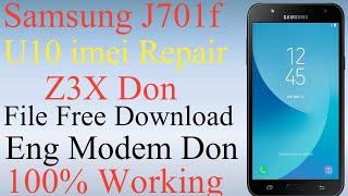 Samsung J701f U10 imei Repair Patch Cert Don With Z3x Box/U10 Eng Modem Problem Solved File Free