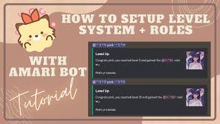 ₊˚ପ⊹  How to set up levels with amaribot | pinky | tutorial