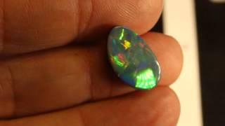 Video 1 of 2 Black Opal Doublets & Solid Australian Black Opal for Rings A 21 and A 47    1