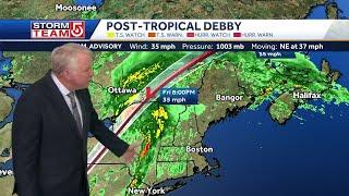 Video: How remnants of Debby will impact Mass.