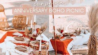 *SURPRISE* LUXURY BOHO PICNIC SETUP FOR A 25TH ANNIVERSARY