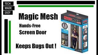 Magic Mesh Magnetic Hands-Free Screen Door Review & Install