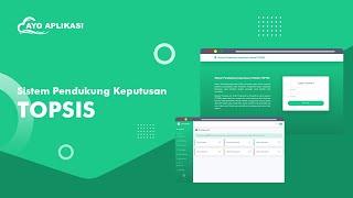 Source Code Aplikasi Sistem Pendukung Keputusan (SPK) Metode TOPSIS