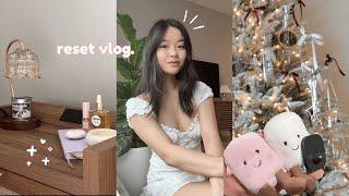 𐙚 RESET VLOG: studio clean out, holiday shopping & skincare