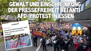 Wie LINKE die Pressefreiheit mit Füßen treten!  Anti AfD Protest Essen & Attacken auf Journalisten