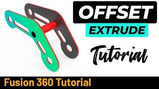 Fusion 360 Surface Tutorial 269 - Offset Extrrude and Mirror