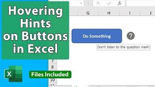Add ToolTips on Mouse Hover for Buttons and Shapes in Excel - Last Video of 2020