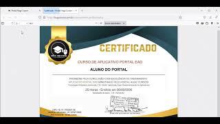 Como Gerar seu Certificado no Portal Hugo Cursos