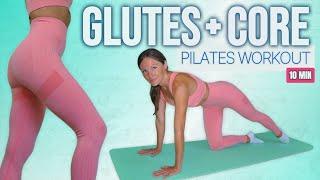 10 MIN PILATES GLUTES and CORE WORKOUT | Shape Your Booty At Home, No Equipment