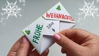 DIY-Pull Tab Origami Envelope Card for Christmas  Christmas cards making. Greeting Card