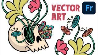 How to Make Vector Art in Adobe Fresco! From Sketch to Final Illustration