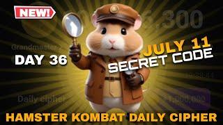 DAY 36! HAMSTER KOMBAT DAILY CIPHER CODE | HAMSTER KOMBAT MORSE CODE JULY 11