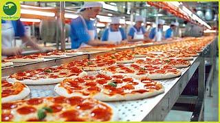 CÓMO se HACE la PIZZA? Línea de producción automática de pizza congelada en fábrica