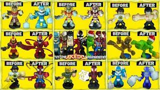 Custom Akedo Warriors Compilation #1 DIY Stormstrike, Bruise Lee, Grinch, Carnage, Venom, Spider-Man