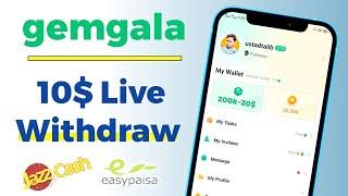 Gemgala Live 10$ Withdraw Proof | Gemgala payment proof | gemgala withdraw in jazzcash easypaisa