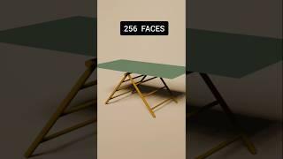 Cloth Simulation from 1 Face to 65,536 Faces #blender3d  #3danimation #shorts