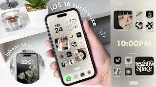 iOS16 aesthetic customization!  | custom lock screen, widgets, icons tutorial