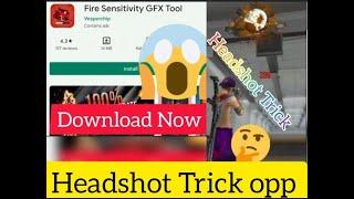 New Headshot Trick 2022 Apps Name Fire Sensitivity GFX Tool