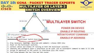 CCNA DAY 19: Layer3 Switch Overview | Enable IP Routing and Configuration of a Layer 3 Switch
