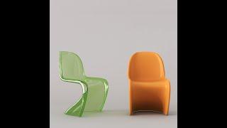 sketchup modeling furniture panton chair #sketchup #shorts #furniture