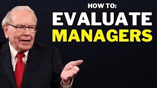 Warren Buffett: How i Evaluate Managers