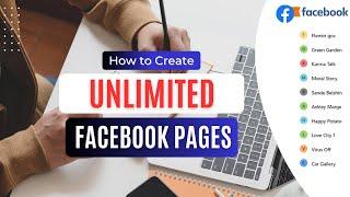 How to create unlimited Facebook Pages in one click | Unlimited Facebook Pages Trick 2023