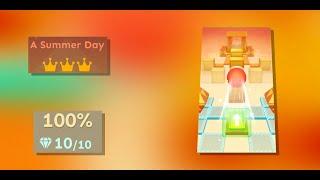 Rolling Sky: OTFT's Cut - A Summer Day 100% 10/10 gems 3/3 crowns