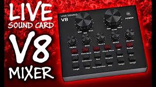 V8 Live Sound Card | Cheap Voice Changer, Effects & Canned Sound Mixer | OBS Setup, Demo & Review